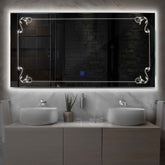 Espejo LED Rectangular | Botón táctil | Luz blanca neutra - Reyze Seria Good Vibes Model 5